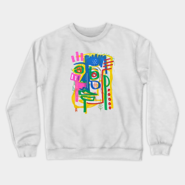 face Crewneck Sweatshirt by Angel Rivas